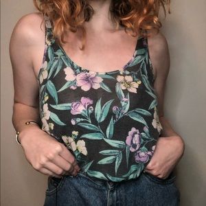 American Eagle Tropical Floral Tank